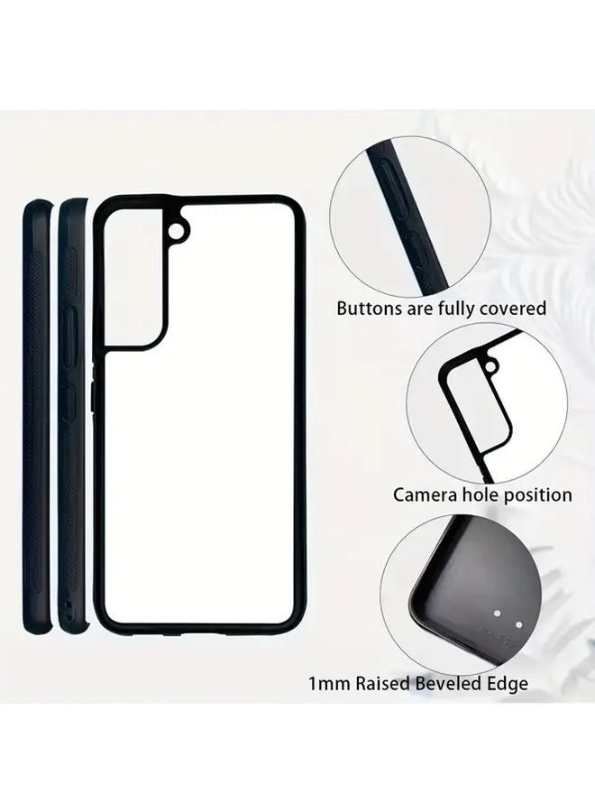 4 قطع من أغلفة الهاتف الفارغة السوداء للتصعيد الحراري لجهاز Galaxy S21 Plus 5G، أغلفة واقية للهواتف المحمولة من مادتي TPU وPC - Image 4
